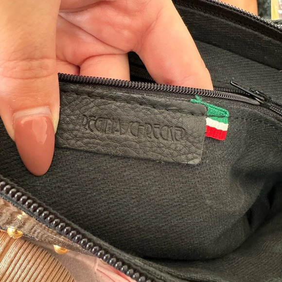 Regina Schrecker Y2K Italian Genuine Cowhide Leather Small Handbag - Picture 3 of 3